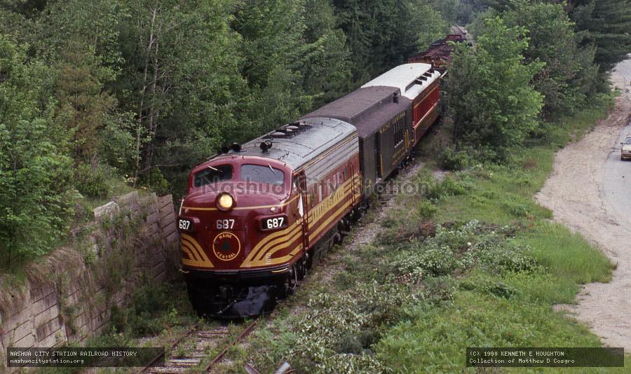 Slide: Conway Scenic Railroad with Maine Central Railroad #687 (B&M 4266) at Bartlett